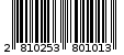 Γραμμωτός κωδικός 2810253801013