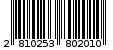 Γραμμωτός κωδικός 2810253802010