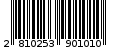 Γραμμωτός κωδικός 2810253901010