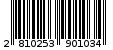 Γραμμωτός κωδικός 2810253901034
