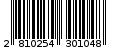 Γραμμωτός κωδικός 2810254301048