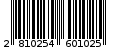 Γραμμωτός κωδικός 2810254601025