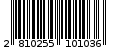 Γραμμωτός κωδικός 2810255101036