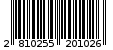 Γραμμωτός κωδικός 2810255201026