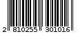 Γραμμωτός κωδικός 2810255301016