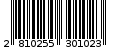 Γραμμωτός κωδικός 2810255301023