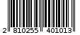 Γραμμωτός κωδικός 2810255401013