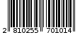 Γραμμωτός κωδικός 2810255701014