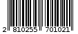 Γραμμωτός κωδικός 2810255701021