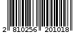 Γραμμωτός κωδικός 2810256201018
