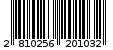 Γραμμωτός κωδικός 2810256201032