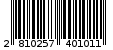 Γραμμωτός κωδικός 2810257401011