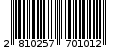 Γραμμωτός κωδικός 2810257701012