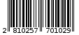 Γραμμωτός κωδικός 2810257701029