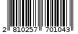 Γραμμωτός κωδικός 2810257701043