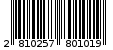 Γραμμωτός κωδικός 2810257801019