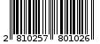 Γραμμωτός κωδικός 2810257801026
