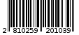 Γραμμωτός κωδικός 2810259201039