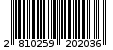 Γραμμωτός κωδικός 2810259202036