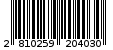 Γραμμωτός κωδικός 2810259204030