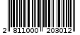 Γραμμωτός κωδικός 2811000203012