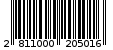 Γραμμωτός κωδικός 2811000205016
