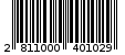 Γραμμωτός κωδικός 2811000401029