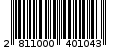 Γραμμωτός κωδικός 2811000401043