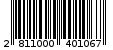 Γραμμωτός κωδικός 2811000401067