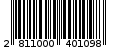 Γραμμωτός κωδικός 2811000401098