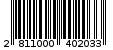 Γραμμωτός κωδικός 2811000402033