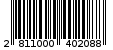 Γραμμωτός κωδικός 2811000402088