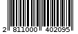 Γραμμωτός κωδικός 2811000402095