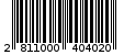 Γραμμωτός κωδικός 2811000404020