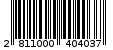 Γραμμωτός κωδικός 2811000404037