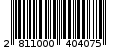 Γραμμωτός κωδικός 2811000404075