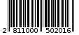 Γραμμωτός κωδικός 2811000502016