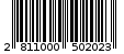 Γραμμωτός κωδικός 2811000502023