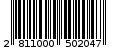 Γραμμωτός κωδικός 2811000502047