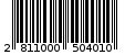 Γραμμωτός κωδικός 2811000504010