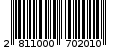 Γραμμωτός κωδικός 2811000702010
