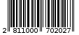 Γραμμωτός κωδικός 2811000702027