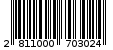 Γραμμωτός κωδικός 2811000703024