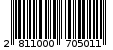 Γραμμωτός κωδικός 2811000705011