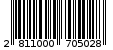 Γραμμωτός κωδικός 2811000705028
