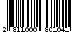 Γραμμωτός κωδικός 2811000801041