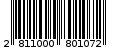 Γραμμωτός κωδικός 2811000801072