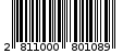 Γραμμωτός κωδικός 2811000801089