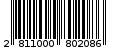 Γραμμωτός κωδικός 2811000802086