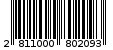 Γραμμωτός κωδικός 2811000802093